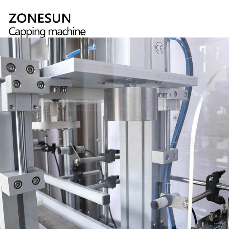 ZONESUN ZS-XG16D Automatic Glass Bottle Cap Cork Press Machine Jar Whisky Plastic Bottle Capping Machine With Dust Cover