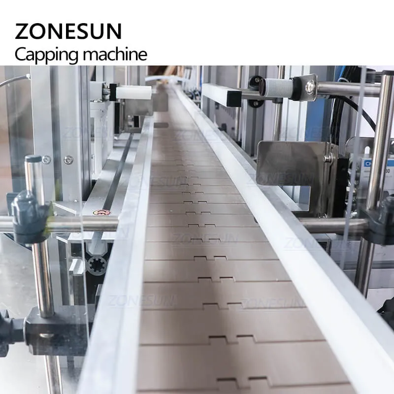 ZONESUN ZS-XG16D Automatic Glass Bottle Cap Cork Press Machine Jar Whisky Plastic Bottle Capping Machine With Dust Cover