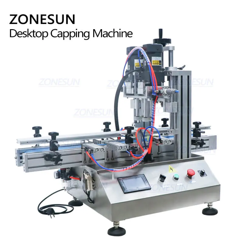 ZONESUN ZS-XG1860 Automatic Desktop Bottle Capping Machine For Pump Head Spray Bottles